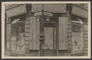 Ansichtskarte "Korsett-Fabrik", Alten Jakobstraße 44, Ecke Kommandantenstraße