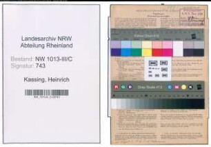 Entnazifizierung Heinrich Kassing , geb. 26.09.1907 (Maler)