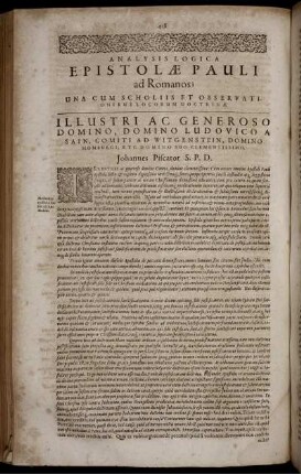 Analysis Logica Epistolae Pauli ad Romanos