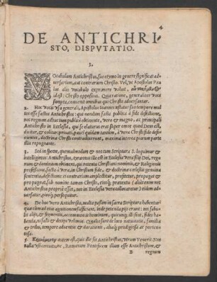 De Antichristo, Disputatio.