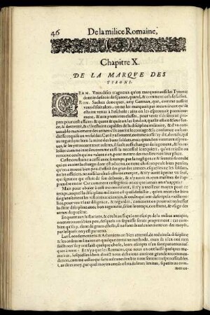 Chapitre X. De La Marque Des Tyrons. [mit Abbildung und Beschreibung]