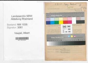 Entnazifizierung Albert Vaupel , geb. 01.07.1887 (Steiger)