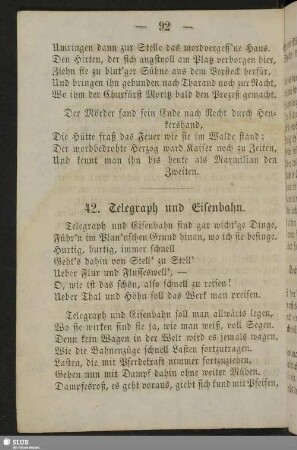 42. Telegraph und Eisenbahn