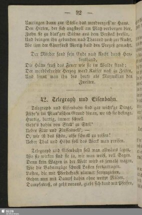 42. Telegraph und Eisenbahn
