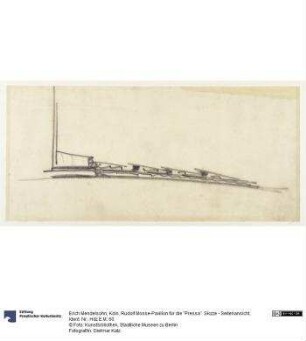 Köln, Rudolf Mosse-Pavillon für die "Pressa". Skizze - Seitenansicht