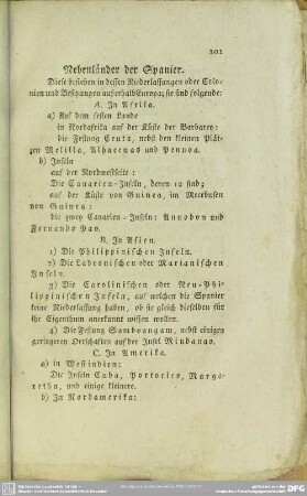 Nebenländer der Spanier