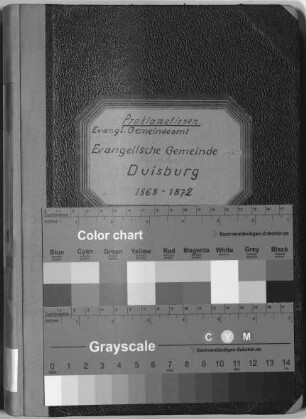 Salvatorkirche (reformiert): Proklamationen und Trauungen 1868 - 1872