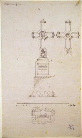 Entwurfszeichnung für ein Grabdenkmal