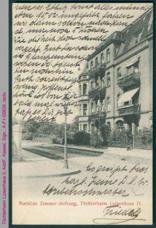 Töchterheim Luisenhaus II, Mathilde-Zimmer-Stiftung, Kassel