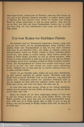 Von dem Kochen der käuflichen Nudeln