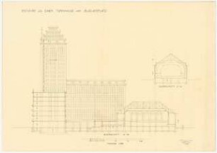 Hochhaus am Blücherplatz, Berlin: 2 Querschnitte 1:200