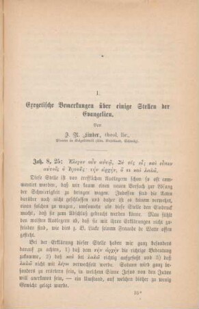 541-548 Exegetische Bemerkungen über einige Stellen der Evangelien