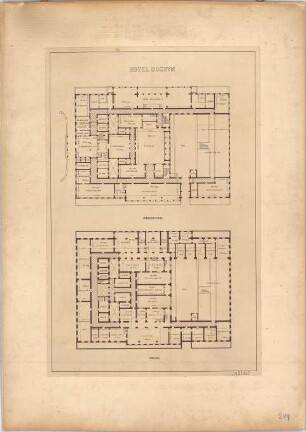 Billing, Hermann; Bochum (Nordrhein-Westfalen); Hotel Bochum - Grundriss EG; Grundriss Keller
