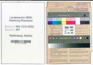 Entnazifizierung Martha Wefelnberg , geb. 03.10.1895 (Lehrerin)