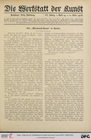 Der "Werdandi-Bund" in Berlin