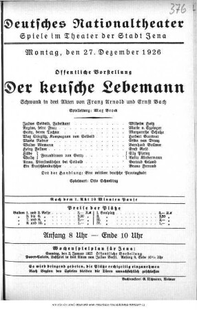 Der keusche Lebemann