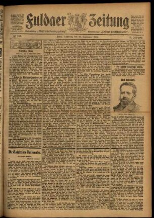Erste Ausgabe vom Samstag, den 10. September 1904.