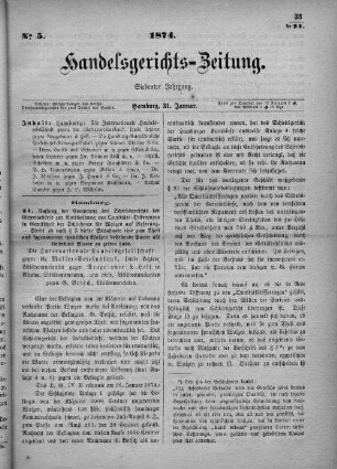 No. 5. 31. Januar 1874