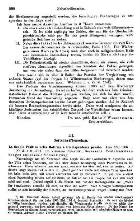 582-587, III. Zeitschriftenschau