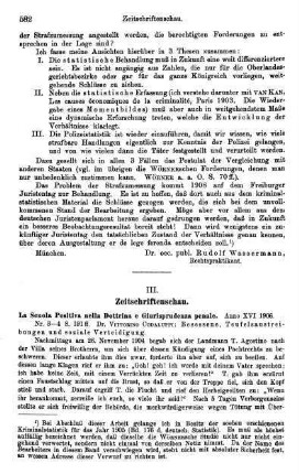 582-587, III. Zeitschriftenschau