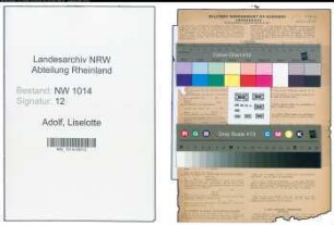 Entnazifizierung Liselotte Adolf , geb. 14.03.1916 ()