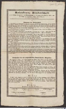 Rosenkranz-Bruderschaft in der löblichen Pfarrgemeinde von Oberreutnau, zur Erlangung eines glückseligen Todes, unter dem Schutze der jungfräulichen Mutter Gottes Maria : (Mit Bischöfl. Augsburg. Gutheißung)