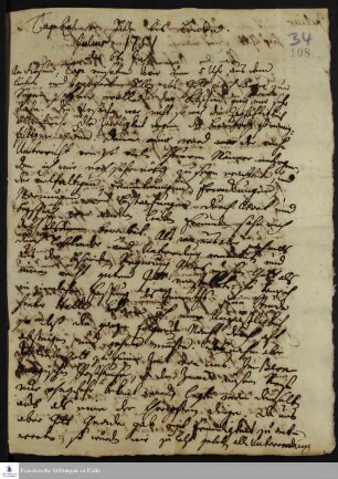 Tagebuch von Johann Dietrich Matthias Heinzelmann.