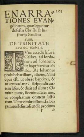 Enarrationes Evangeliorum, quae leguntur de festis Christi, & historiis Sanctorum.