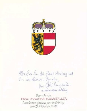Frau Mag(ister) Gabi Burgstaller, Landeshauptfrau von Salzburg