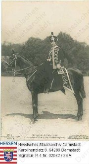Viktoria Luise Herzogin v. Braunschweig geb. Prinzessin v. Preußen (1892-1980) / Porträt in Uniform des II. Leibgarde-Husaren-Regiments, zu Pferd in Park, Ganzfigur