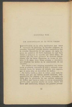 Capítulo VIII - Los antropófagos de la selva virgen