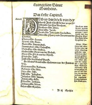 Dat Erste Capittel. [bis Dat teynde Capittel.]