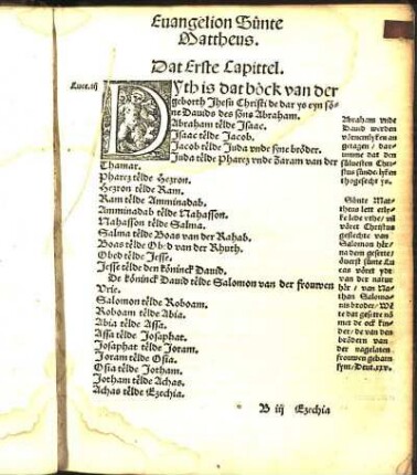 Dat Erste Capittel. [bis Dat teynde Capittel.]