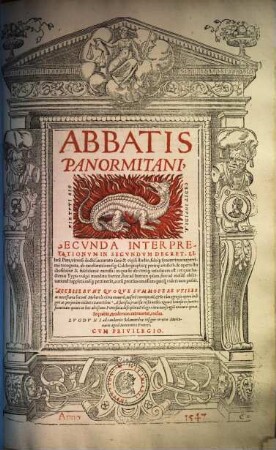 Abbatis Panormitani ... interpretationum in secundum Decretal. Librum pars ..., 2