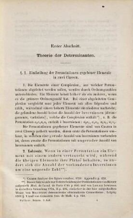 Theorie und Anwendung der Determinanten