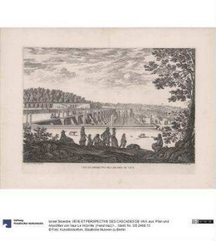 VEVE ET PERSPECTIVE DES CASCADES DE VAVX aus: Plan und Ansichten von Vaux Le Vicomte. [meist bez:] Israel Siluestre delineauit et sculpsit ...