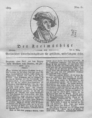 Nro. 61., Montag, den 27. März 1809