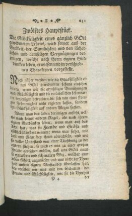 Zwölftes Hauptstück. Die Glückseligkeit eines gänzlich GOtt gewidmenten Lebens, wird ferner...