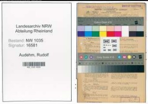 Entnazifizierung Rudolf Audehm , geb. 31.08.1903 (Steiger)