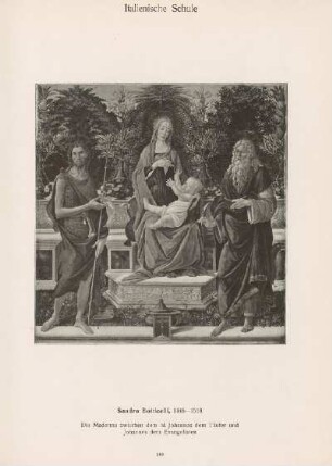 Die Madonna zwischen dem hl. Johannes dem Täufer und Johannes dem Evangelisten