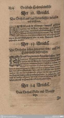 Der 13. Artickel. Die Urtheil sollen gewarnet sein/ auff die Hauptsache zusprechen.