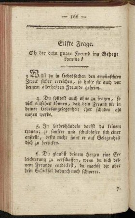 Eilfte Frage. - Zwanzigste Frage.