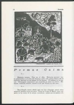 "Procesión" : madera por Camilo Blas