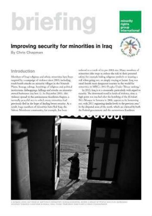 Improving security for minorities in Iraq