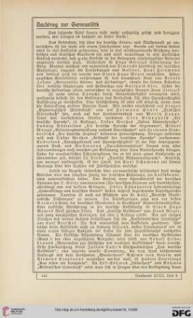 Literarischer Ratgeber des Kunstwart für 1905, [17]: Nachtrag zur Germanistik