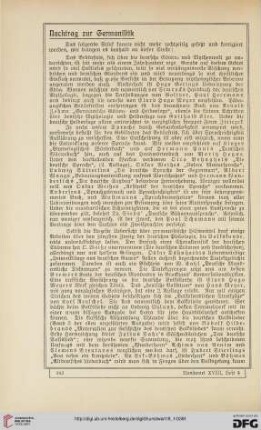 Literarischer Ratgeber des Kunstwart für 1905, [17]: Nachtrag zur Germanistik