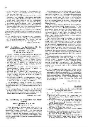 Einführung von Lernbüchern für Hauptschulen : [Erziehung] ; [Für das Reich] ; [Amtliche Erlasse] ; [Amtlicher Teil]
