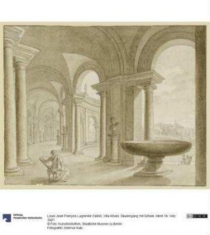 Villa Albani, Säulengang mit Schale