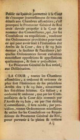 Arrest De La Cour De Parlement De Toulouse : Du 10 Juillet 1762. Extrait Des Registres Du Parlement