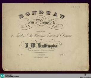Rondeau pour le Pianoforte : Oeuv. 11